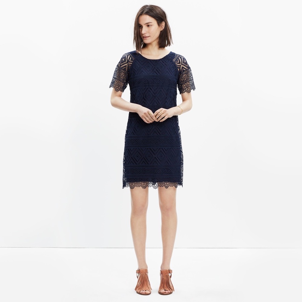 Madewell Navy Lace Dress